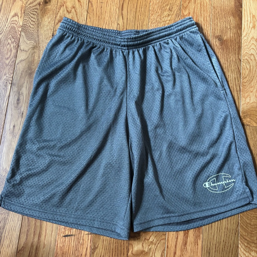 Champion Gray Flat Mesh Shorts